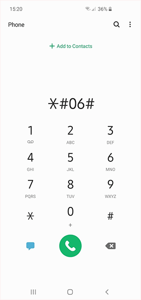 Dial *#06#